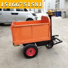 省時(shí)省人工！電動(dòng)手推式工程翻斗車 手推車工地水泥砂漿運(yùn)輸車